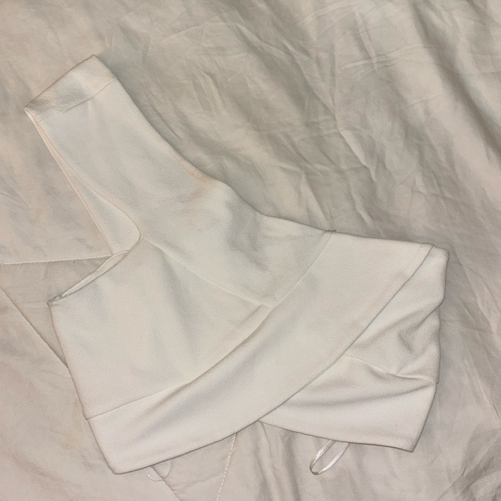 Zara white crop top